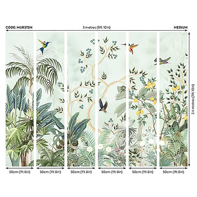 Brewster Origin Murals Lemon Tree Forest Green Wall Mural - N/A