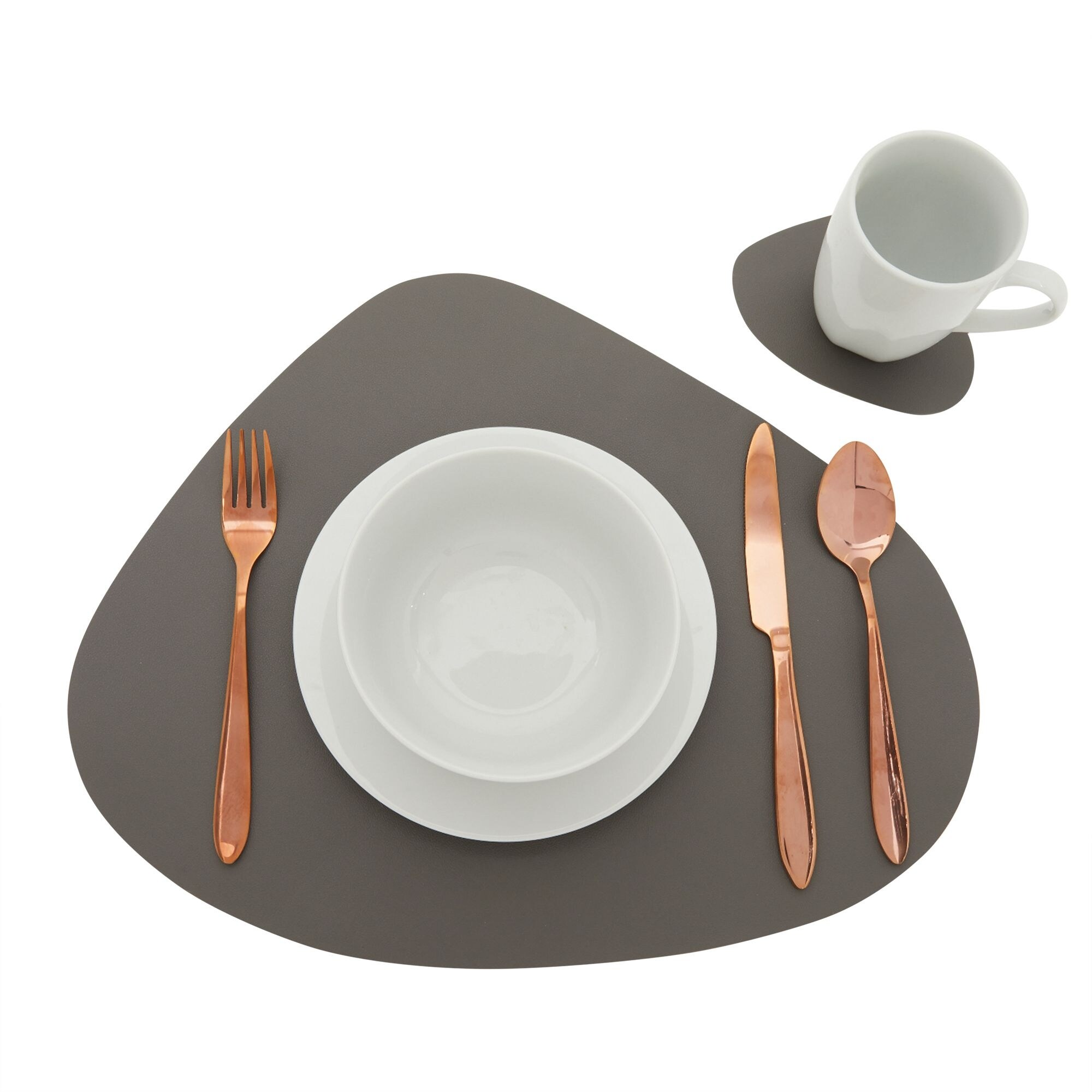Faux Leather Placemats and Coasters Set of 4/8/12 Dual-Sided Round Place  Mats for Kitchen Dining Coffee Oval Modern Table Mates - AliExpress