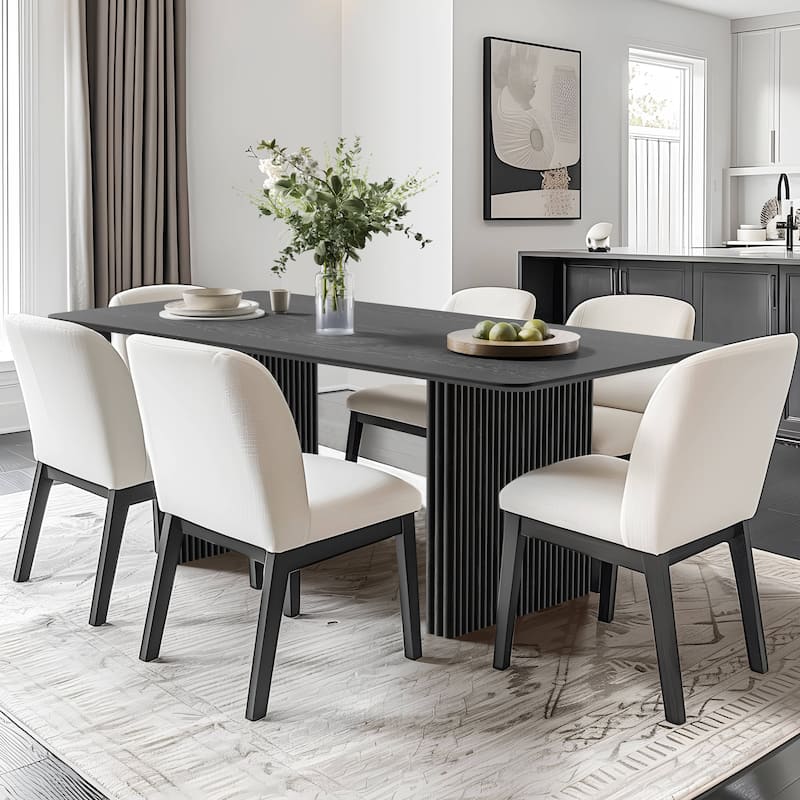 Lumioca Abberton Oak Wood Double Pedestal Base Dining Table