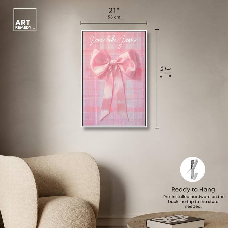 Love Like Jesus Bow Canvas by Art Remedy
