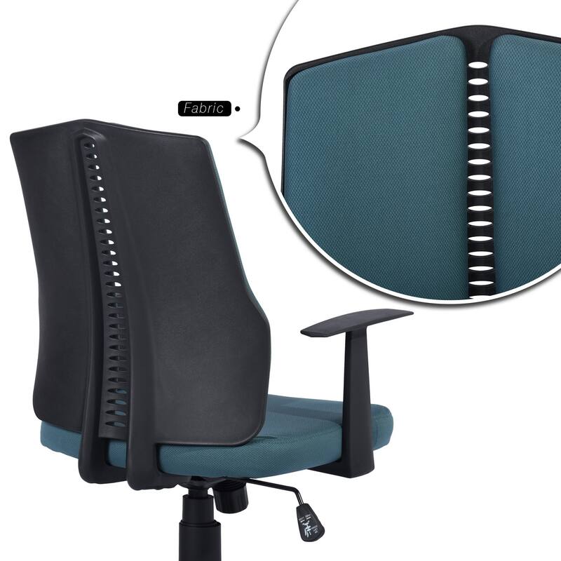 HomyLin Adjustable Home Office Chair Swivel Task Chair with Armrest and Lumbar Support