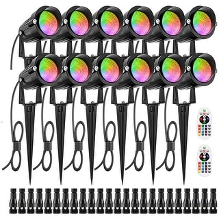 12W RGB LED Landscape Lights, Color Changing, IP66 Waterproof