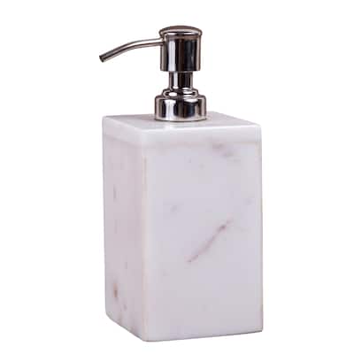 Creative Home Off-White Marble Liquid Soap Dispenser, Lotion Dispenser