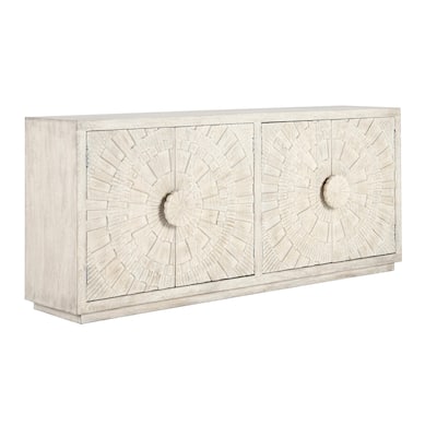 Classic Home Apollo 84" Mango Wood Sideboard in Whitewash