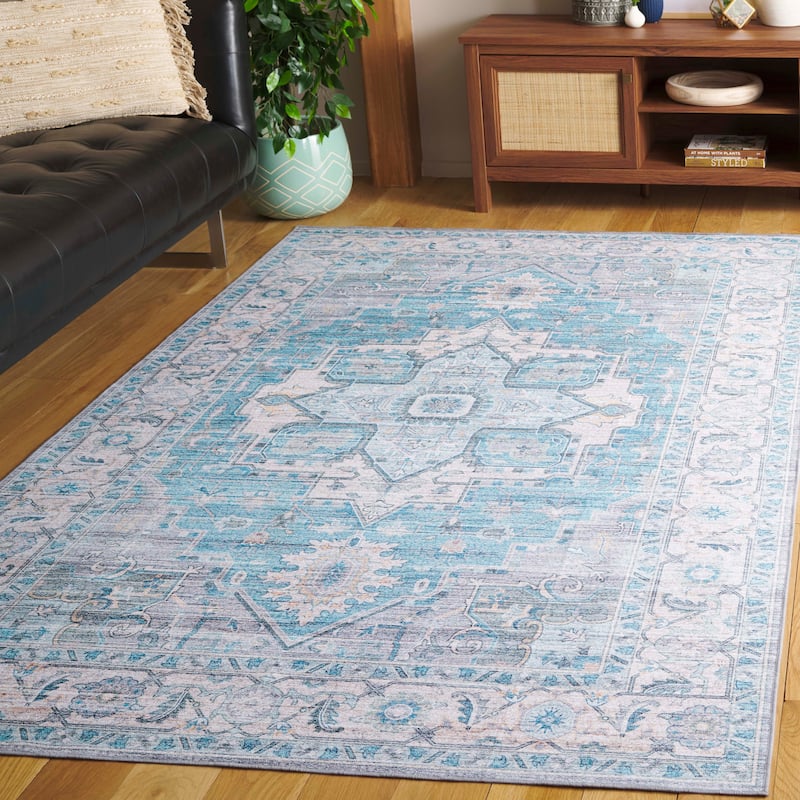 SAFAVIEH Arizona Fjola Vintage Rug - 8' x 10' - Grey/Turquoise