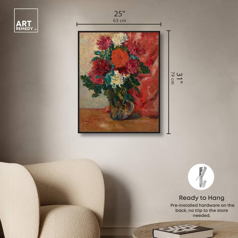 Valtat Dahlias Canvas by Art Remedy