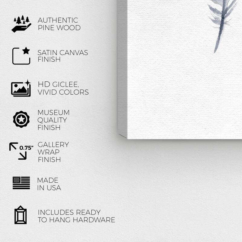 Wynwood Studio Canvas Fashion and Glam Flocks of a Feather Gray and Light Gray Modern & Contemporary Wall Art Canvas Print