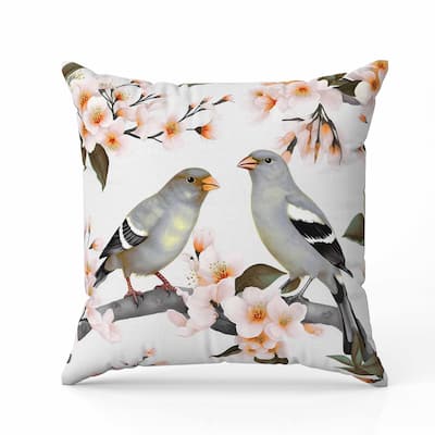 Goldfinch Haven Indoor/Outdoor Reversible Throw Pillow Silver and Orange