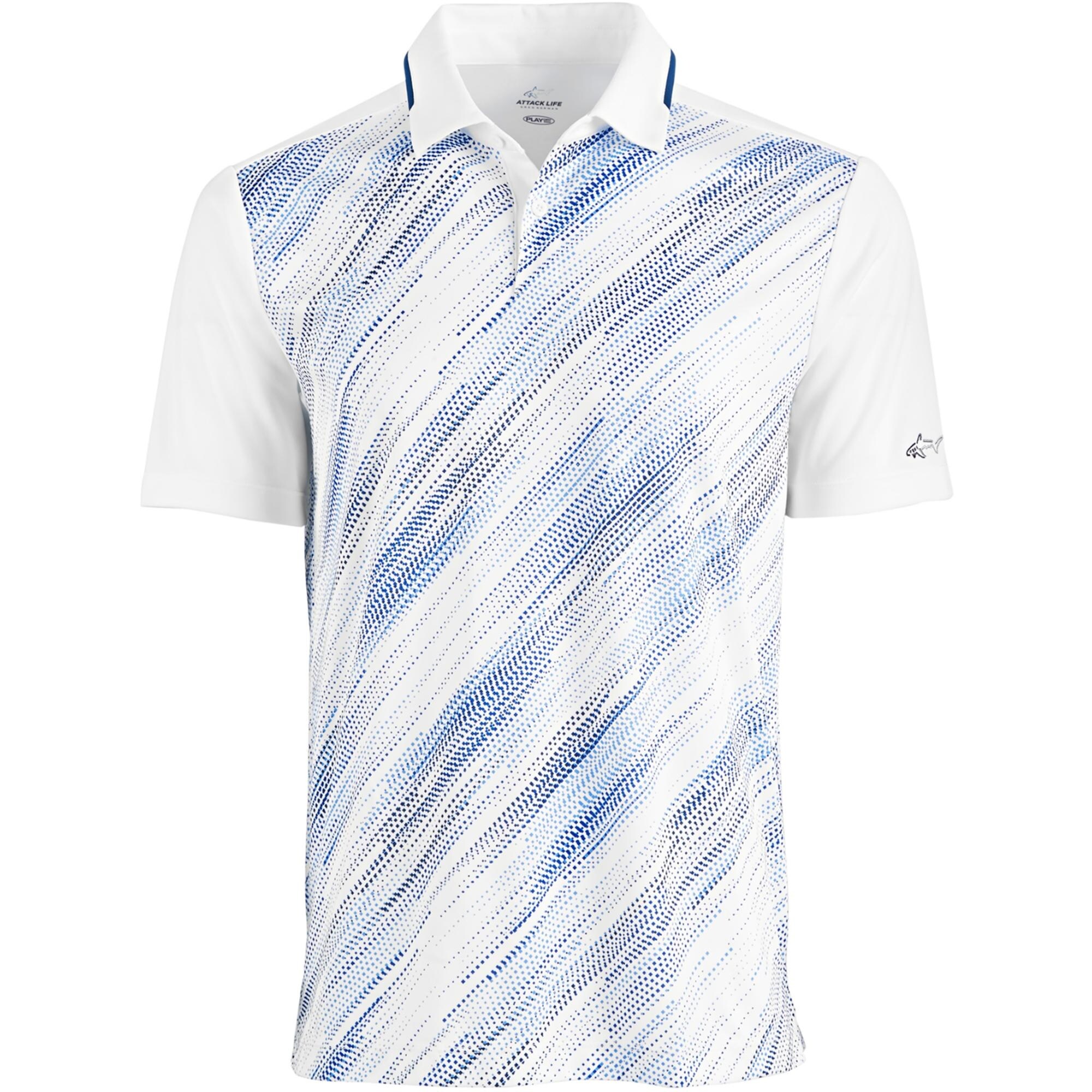 Shop Greg Norman Mens Bradley Printed Logo Polo Shirt Overstock 31142170