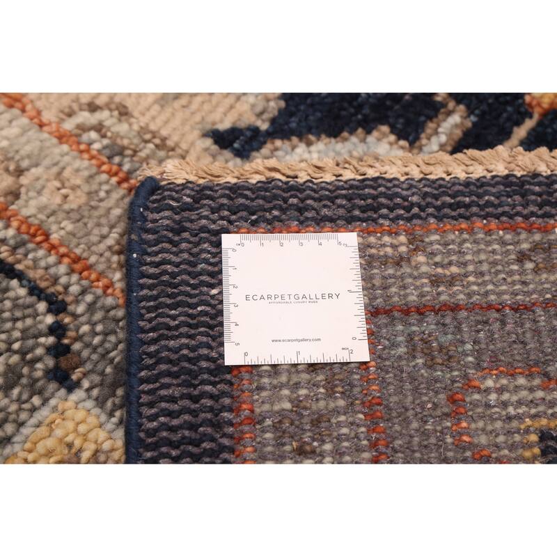 ECARPETGALLERY Hand-knotted Jules Serapi Dark Navy Wool Rug - 7'11 x 10'0