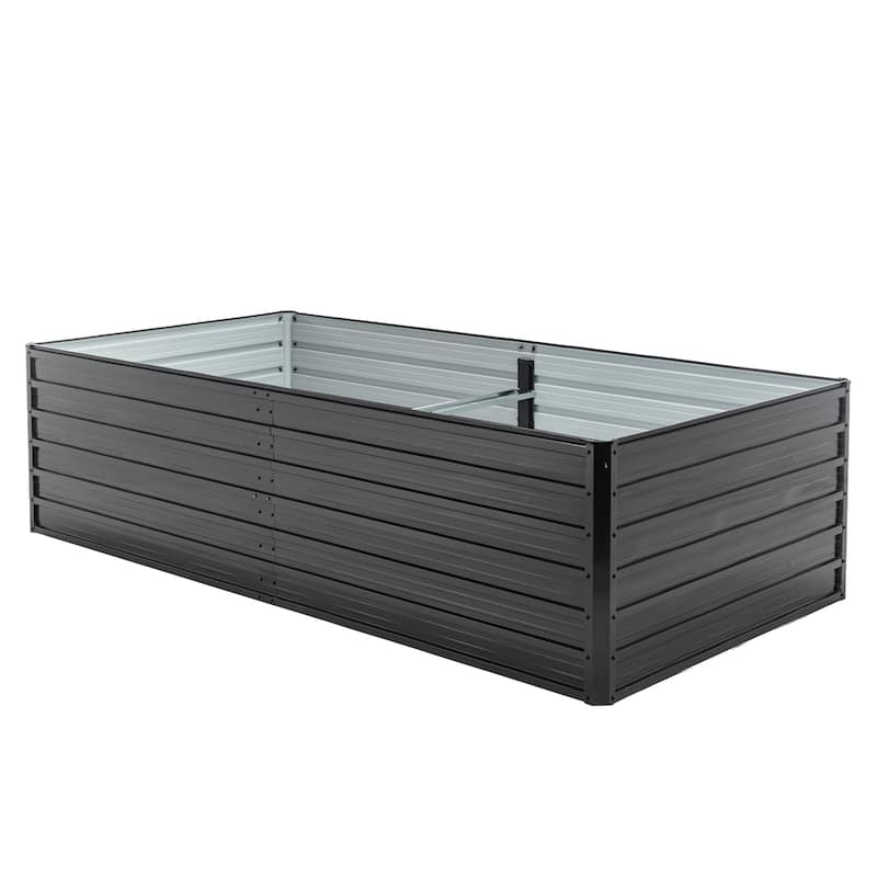 GDFStudio - Olivia Outdoor Galvanized Steel Raised Garden Bed Planter Box