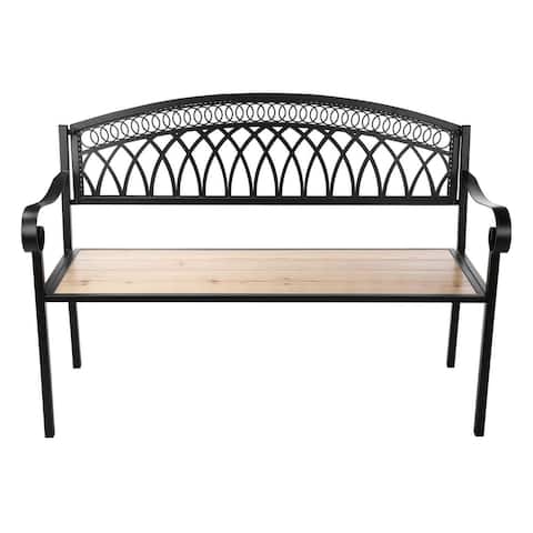 Garden Bench For Outdoor Yard Patio Furniture Chair For 3 Person - 50"x21"
