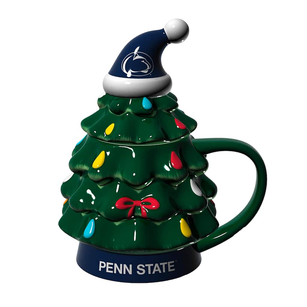 Penn State, 14 oz Ceramic Christmas Tree Cup Gift Set