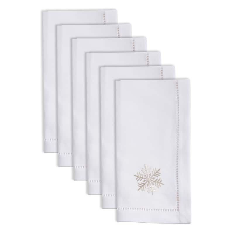 Snowy Delight Embroidered Napkin (Set of 6) - 20"x20"