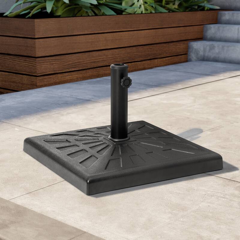 43 LBS Resin Square Base Stand for Outdoor Patio Market Table Umbrella