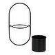 preview thumbnail 4 of 6, Kate and Laurel Opyd Capsule Metal Hanging Planter - 10x20