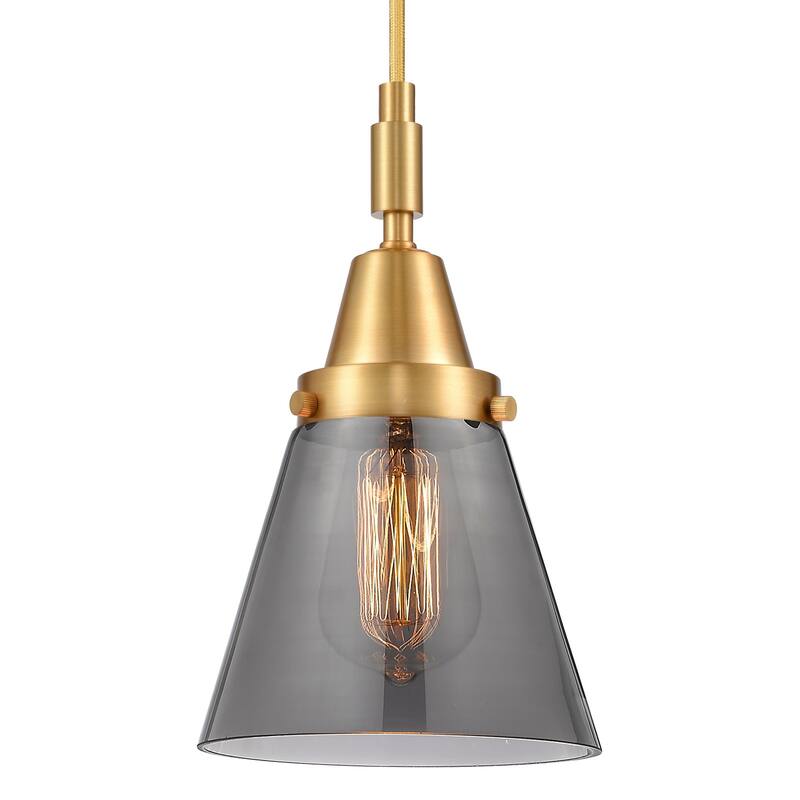 Innovations Lighting 447-1P-G63 Cone 6" Wide Mini Pendant with Light - Satin Gold