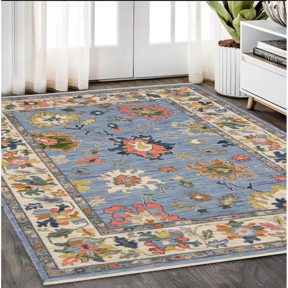 HomeRoots Oriental Traditional Rectangle Area Rug