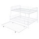 preview thumbnail 6 of 24, Full XL Over Queen Metal Bunk Bed w/Trundle, Safety Guardrails&Ladder