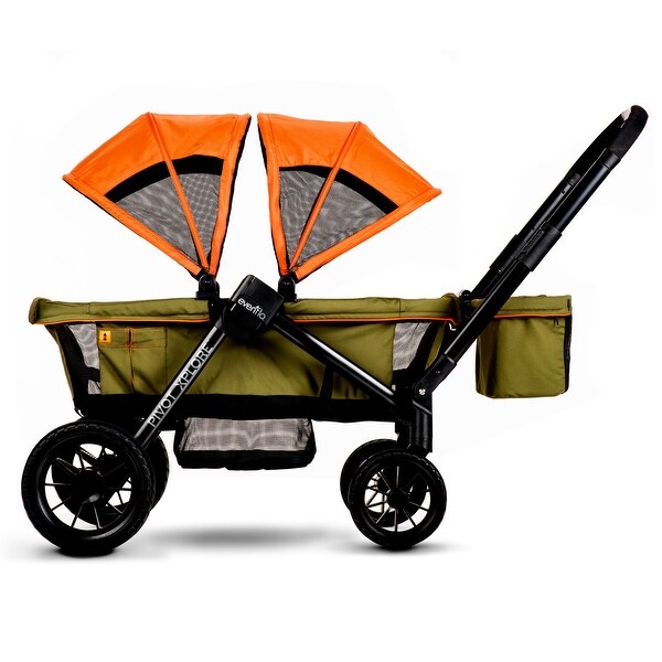 Pivot Xplore All-Terrain Stroller Wagon, Gypsy Olive Green - Bed