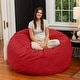 preview thumbnail 11 of 37, Jaxx Basics 5 Foot Large Adult Bean Bag Chair, Oversized with Filler