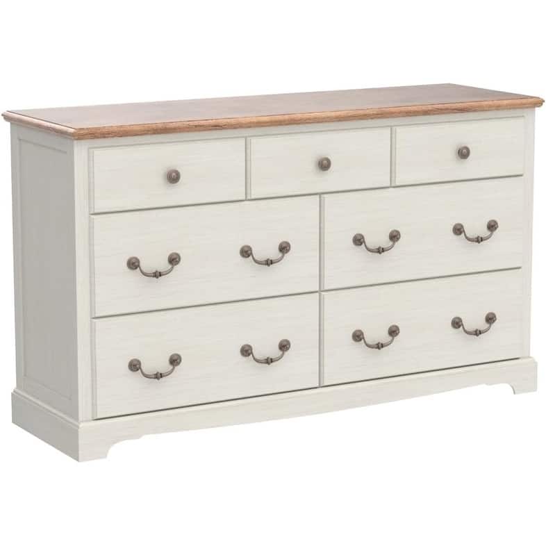 Vintage 7 Drawers Wood Dresser Chests, Rustic Dressers Chset Organizer