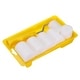 preview thumbnail 1 of 4, 8Pcs Paint Roller Kit, 2" White Water-Based Foam Paint Rollers, Tray, 17cm Frame - Yellow, White