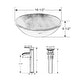 preview thumbnail 22 of 39, 24" Bathroom Vanity Set Tempered Glass/ Ceramics Sink Combo Wall Mounted Natural Cabinet Faucet Drain Mirror