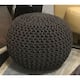 AANNY Designs Lychee Knitted Cotton Round Pouf Ottoman