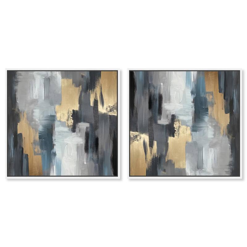 Makes Me Believe Bow Canvas by Art Remedy - 24" x 24" - Gold