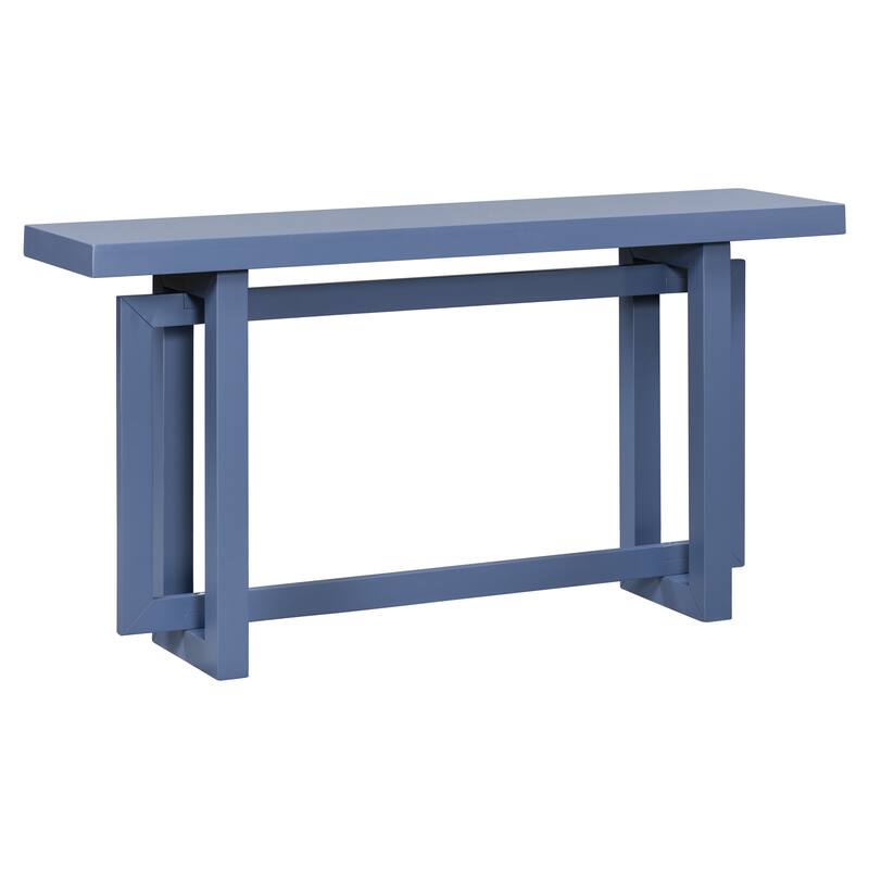 59" Painted Triple Rectangle Design Console Table for Living Room