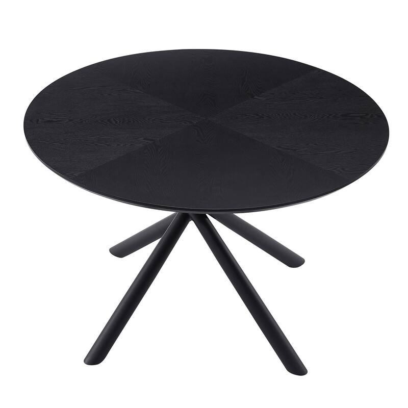 Round MDF Short Leisure Tea Table with Cross Legs Metal Base