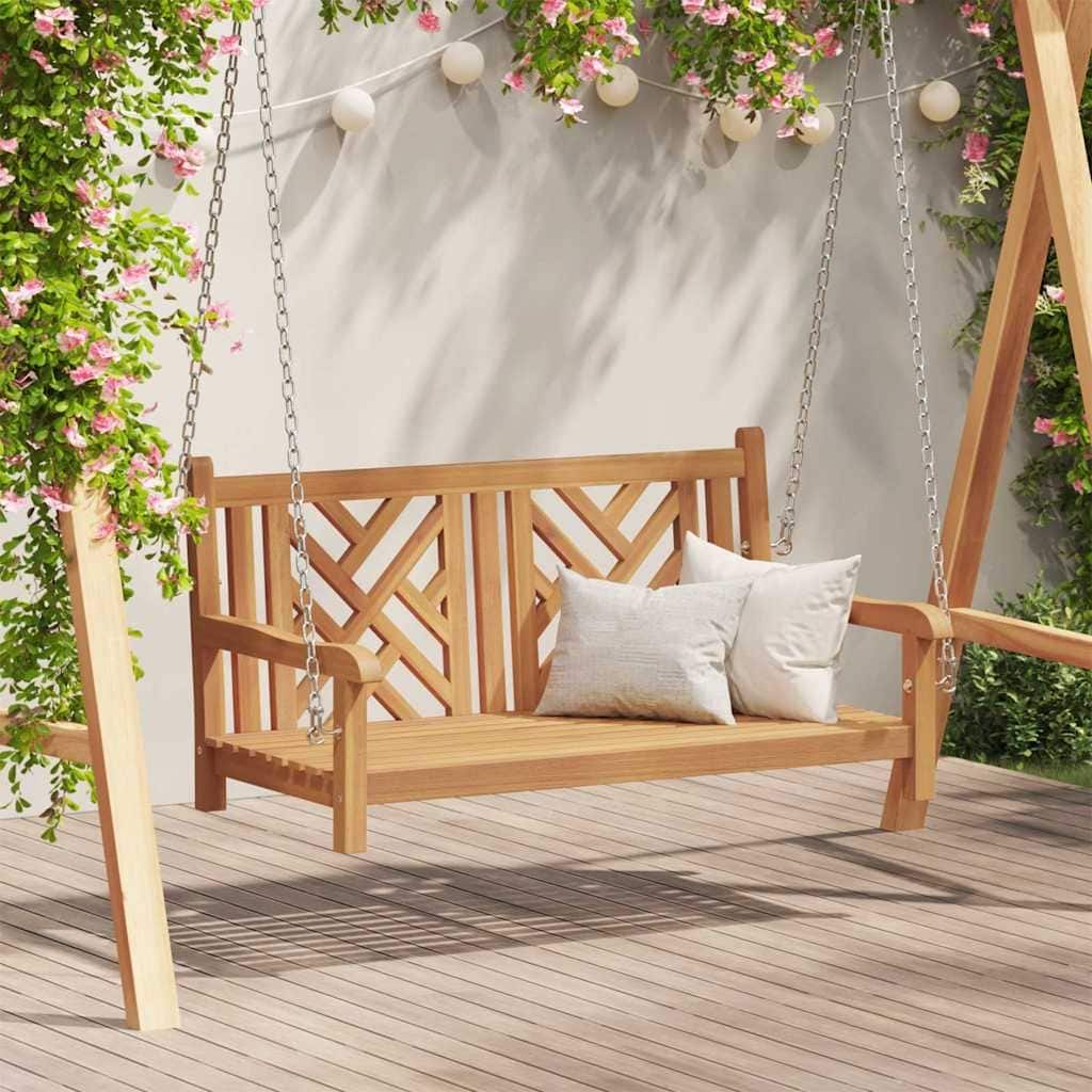 vidaXL Swing Bench Other Brown 44.9" x 23.6" x 25.2" Solid teak wood - 44.9 x 23.6 x 25.2