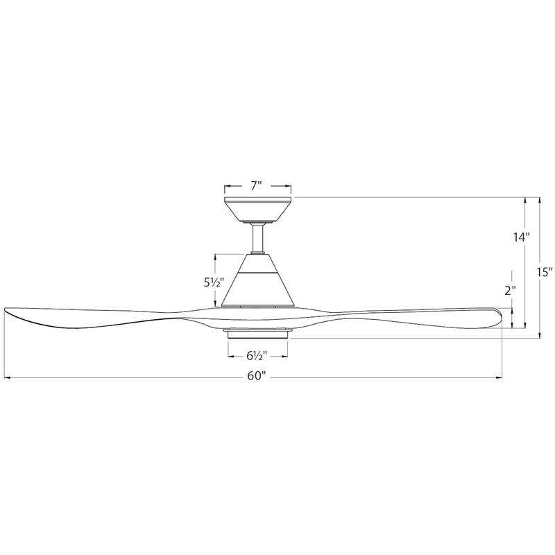 Carve Indoor or Outdoor 3-Blade 60in Smart Ceiling Fan