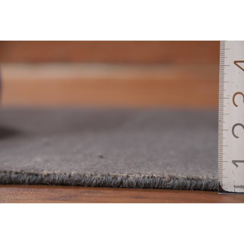 Blue & Grey Gabbeh Oriental Runner Rug Handmade Wool Carpet - 2'8"x 8'0"