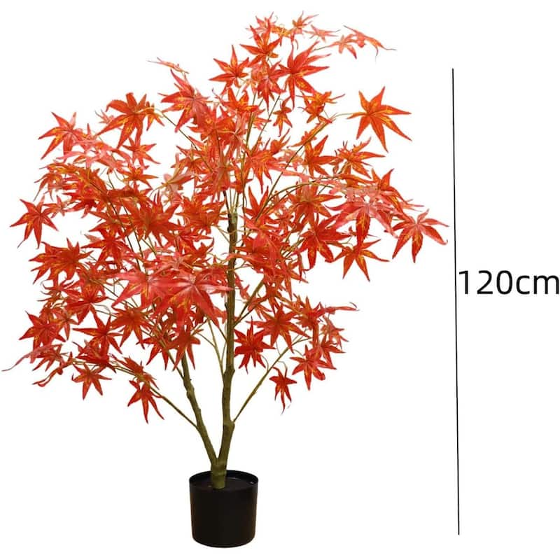 120cm/150cm/180cm Red Artificial Maple Tree - 120cm/3.9FT