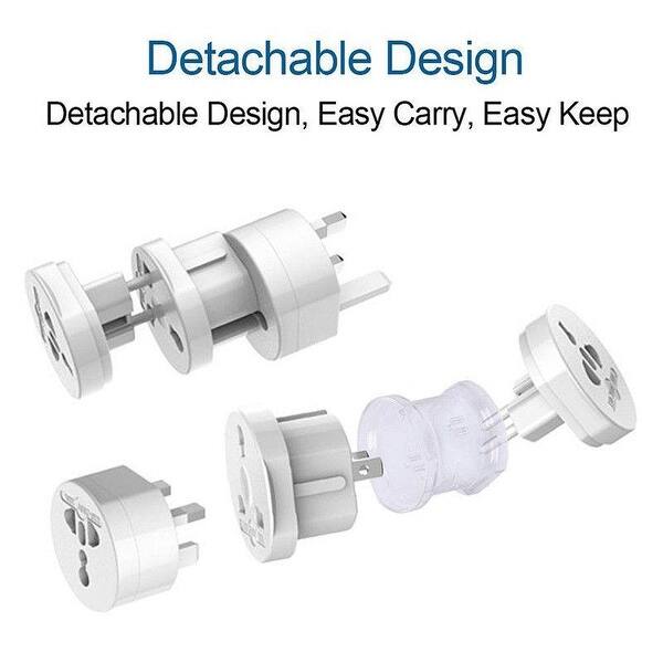 US AU EU to UK AC Power Plug White Travel Wall Adapter Plug Converter CP