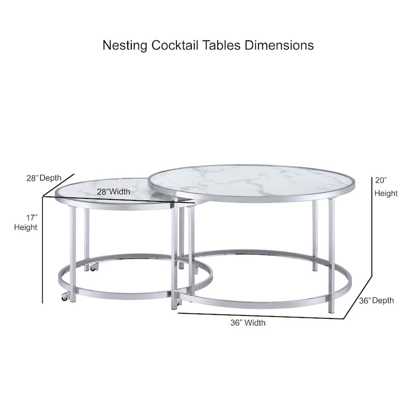 Realm Round 2 Piece Nesting Coffee Table by Greyson Living On Sale