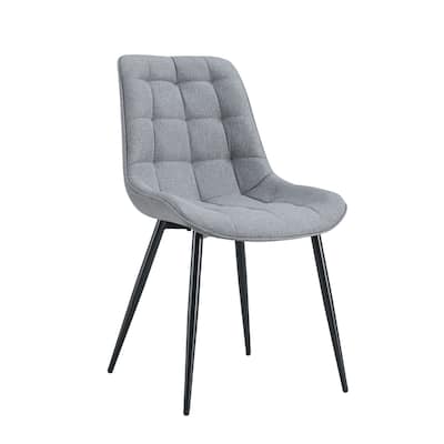 Modern Fabric Dining Chair with Stylish Grid Pattern,Set of 2