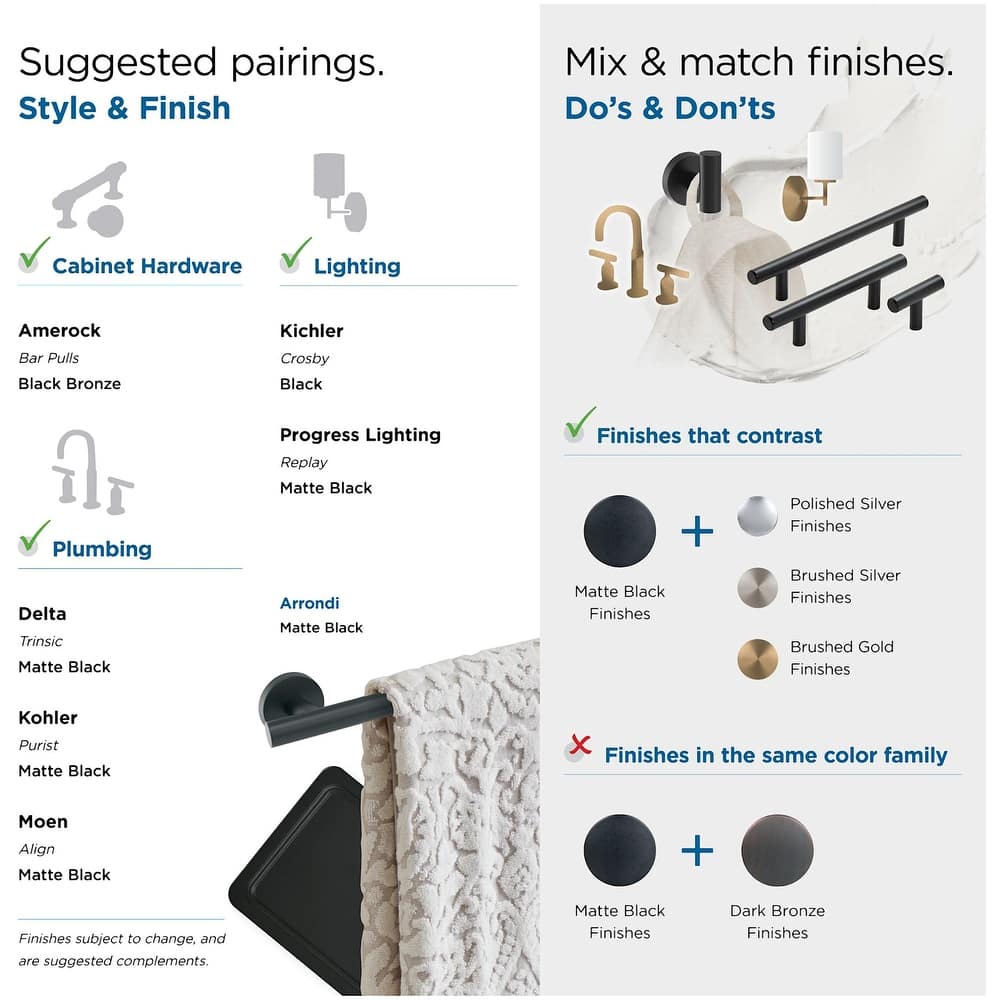 Amerock Arrondi 9" Towel Bar