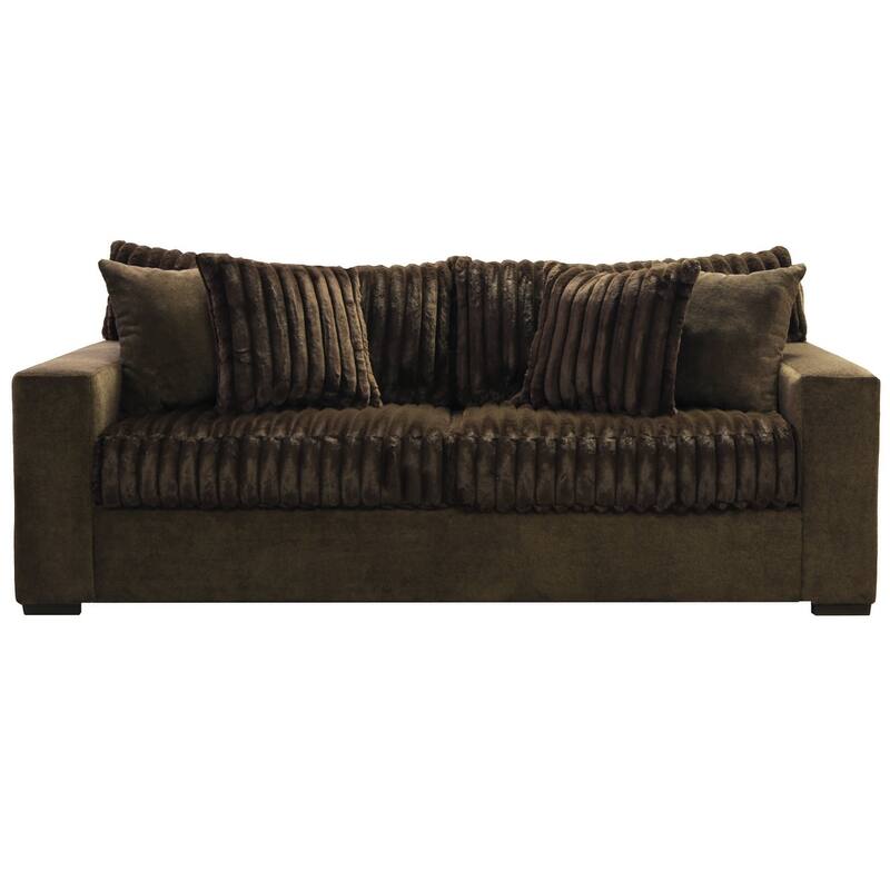 Woodhaven Furniture Studio Cord Sofa - Chocolate