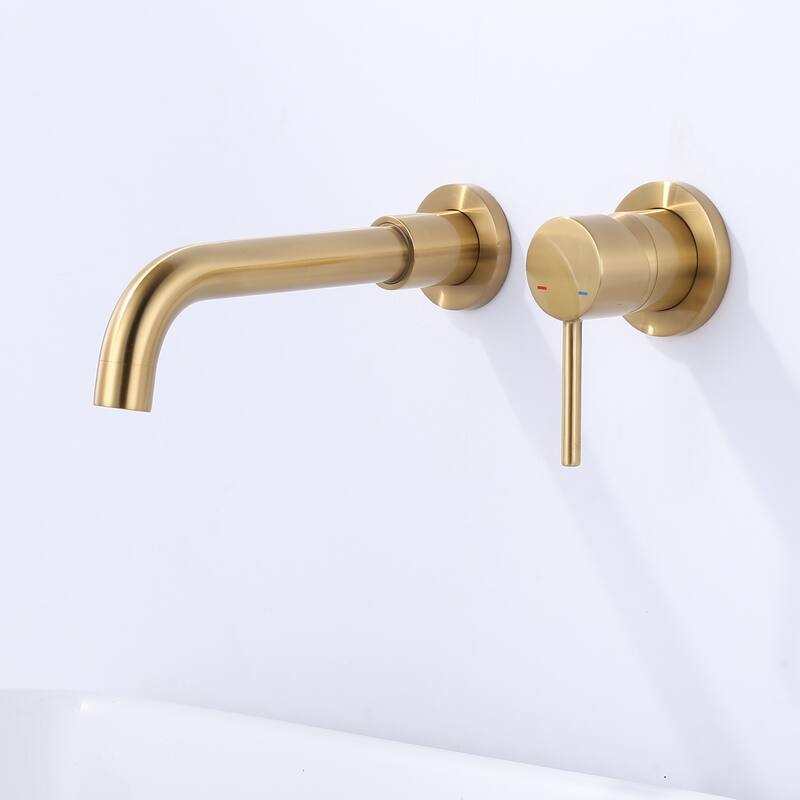 WOWOW Wall Mount Single Handle Bathroom Faucet