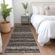 preview thumbnail 8 of 47, Premium Washable Super Soft Abstract Ombre Stripes Mayfield Rug Brown - 2' 3" x 7' 6" - Runner
