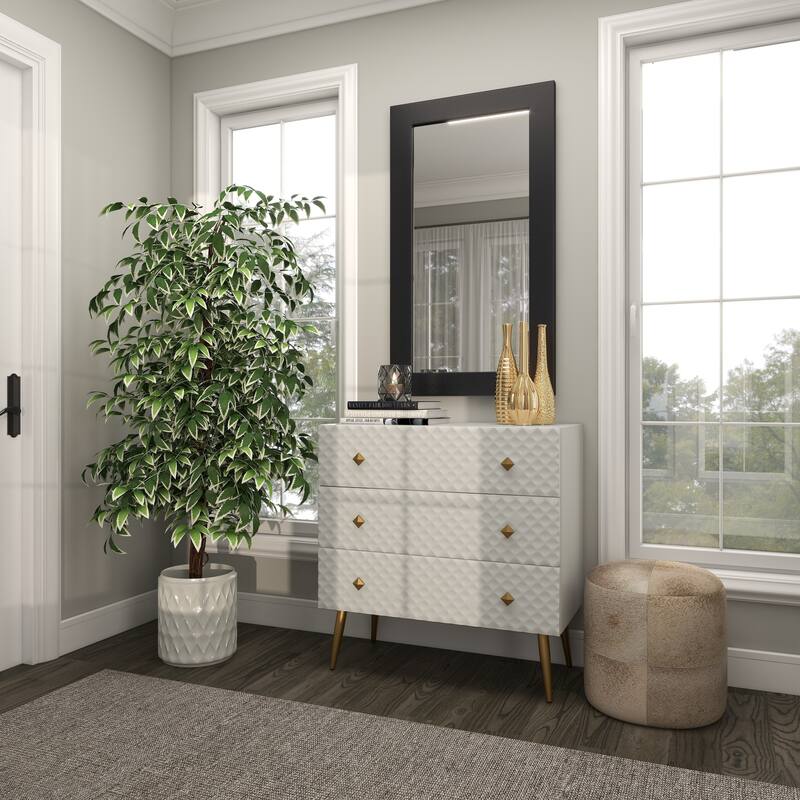 Green Faux Foliage Ficus Artificial Tree with Realistic Leaves and Black Plastic Pot