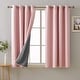 preview thumbnail 7 of 12, Deconovo Total Blackout Coating Curtains(2 Panel) 52x45 Inch - Pink
