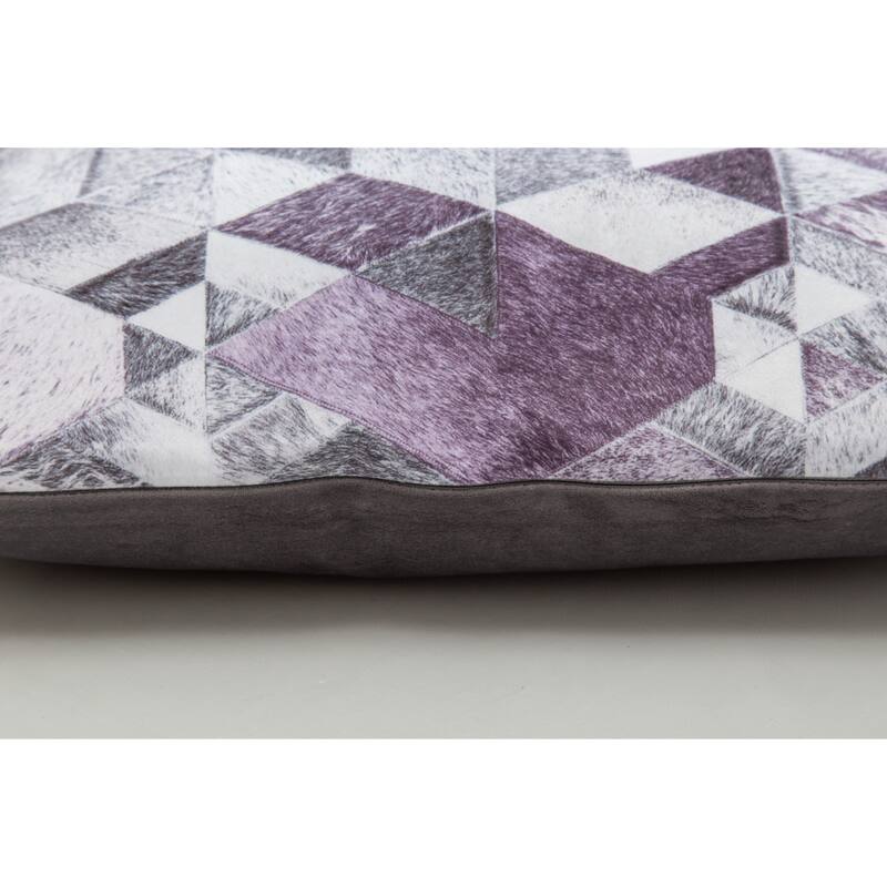 Capri Collection Patterned Faux Cowhide Printed Throw Pillow