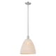 preview thumbnail 22 of 21, Innovations Lighting Downtown Urban - Natural Ballston Dome - 1 Light 12" Stem Hung Mini Pendant Natural Shade/Brushed Satin Nickel