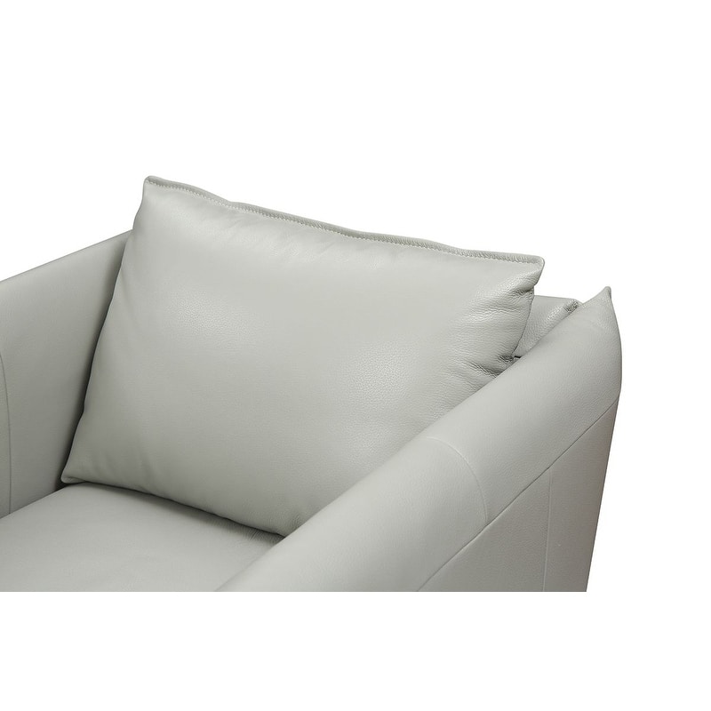 Divani Casa Tamworth Modern Grey Leather Swivel Chair