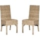 preview thumbnail 4 of 10, SAFAVIEH Dining Rural Woven Beacon Unfinished Natural Wicker Dining Chairs (Set of 2) - 18.5" x 18.5" x 38.1"