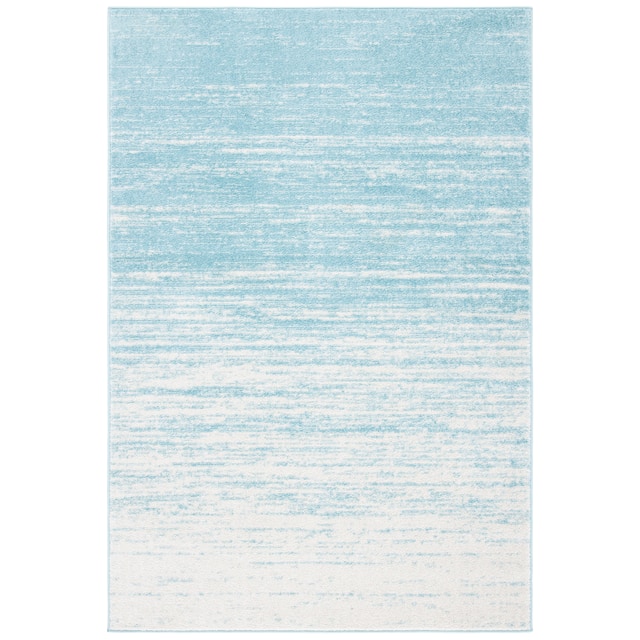 SAFAVIEH Adirondack Vera Modern Ombre Distressed Stripe Area Rug - 2'6" x 4' - Aqua/Ivory
